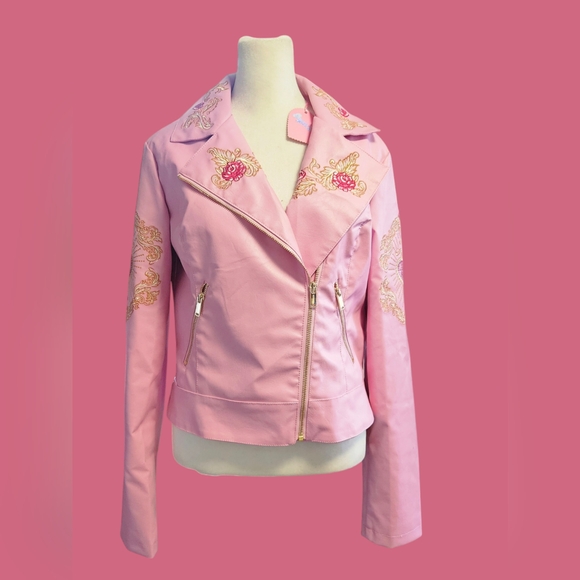 NWT Faith In Fantasy Moto Jacket Sugar Thrillz X Dolls Kill SZ SM - Picture 1 of 7